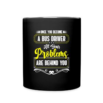 Driver bus driver - Full Colour Mug - black - Front