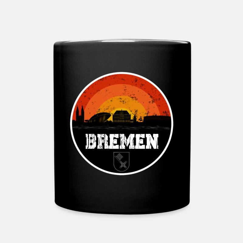 Bremen Skyline - Tasse einfarbig - Schwarz