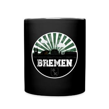 Bremen Skyline Heimspiel - Tasse einfarbig - Schwarz - Vorne