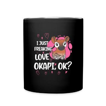 J'adore l'okapi - Mug uni - noir - Devant