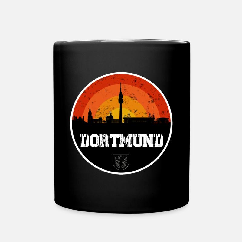 Dortmund Skyline - Tasse einfarbig - Schwarz