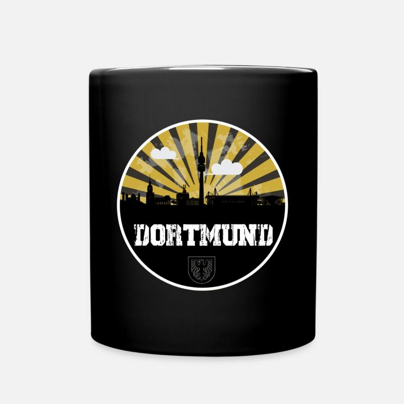 Dortmund Skyline Home Game - Full Colour Mug - black