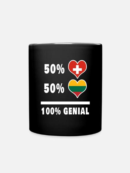 Lituanie et Suisse 100% Drapeau génial - Mug uni - noir