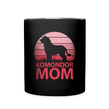 Komondor Maman Hongroise Maman Maman Maîtresse Rose - Mug uni - noir - Devant
