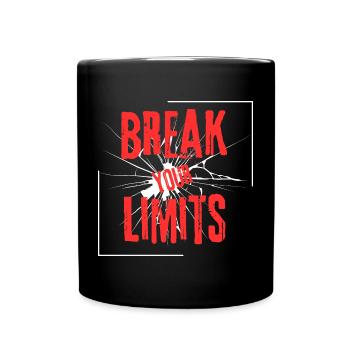 break your limits - Tasse einfarbig - Schwarz - Vorne