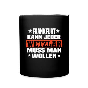 Wetzlar - Tasse einfarbig - Schwarz - Vorne