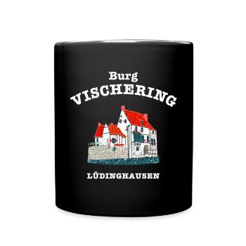 Lüdinghausen Burg Vischering, Münsterland - Tasse einfarbig - Schwarz - Vorne