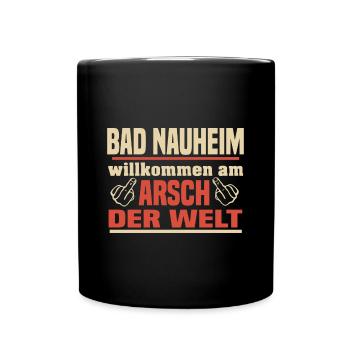 Bad Nauheim - Tasse einfarbig - Schwarz - Vorne