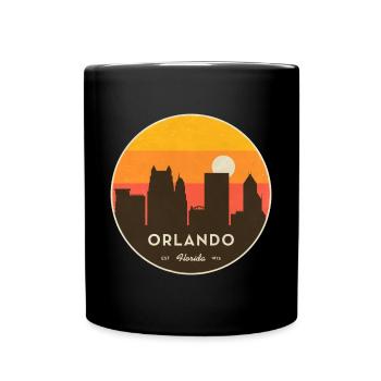 Coucher de soleil de la Skyline d’Orlando - Mug uni - noir - Devant
