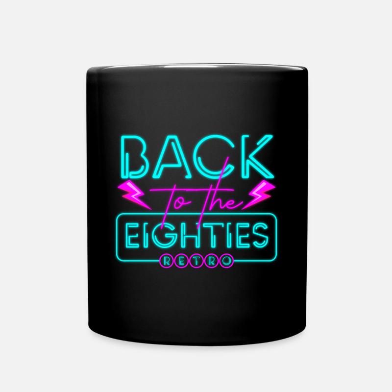 Leuchtfarben Cool Kostüm Neon Party - Tasse einfarbig - Schwarz