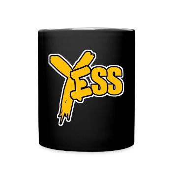 YES Jaune Pop Comic - Mug uni - noir - Devant