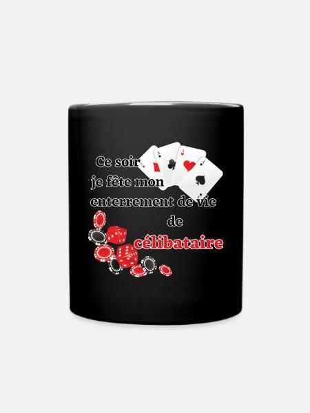 Futur Marié Poker. Enterrement vie célibataire EVG - Mug uni - noir