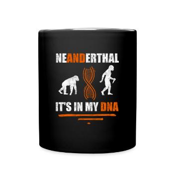 Neanderthal It's in my DNA anthropologist - Full Colour Mug - black - Front