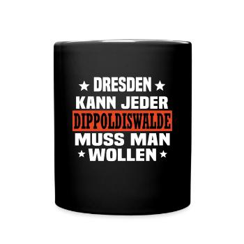Dippoldiswalde - Tasse einfarbig - Schwarz - Vorne