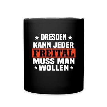 Freital - Tasse einfarbig - Schwarz - Vorne