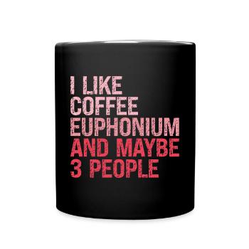 Euphonium Euphonist Girl Mama Sayings funny Pink - Full Colour Mug - black - Front