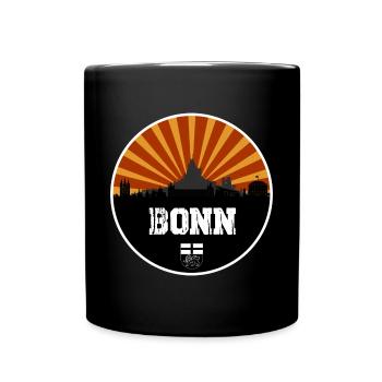 Bonn Skyline Rétro - Mug uni - noir - Devant