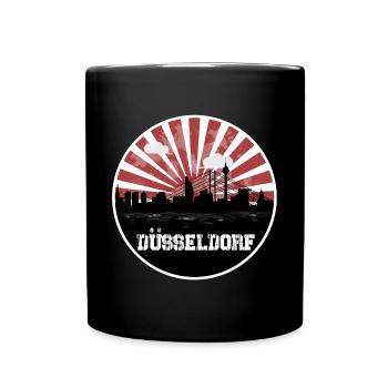 Dusseldorf Skyline Home Game - Full Colour Mug - black - Front