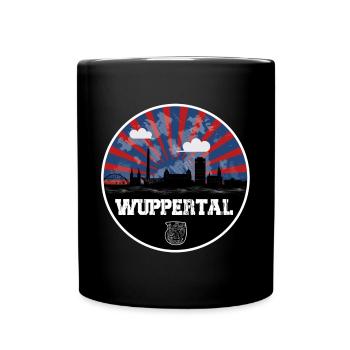 Wuppertal Skyline Heimspiel - Tasse einfarbig - Schwarz - Vorne