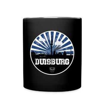 Duisburg Skyline Heimspiel - Tasse einfarbig - Schwarz - Vorne