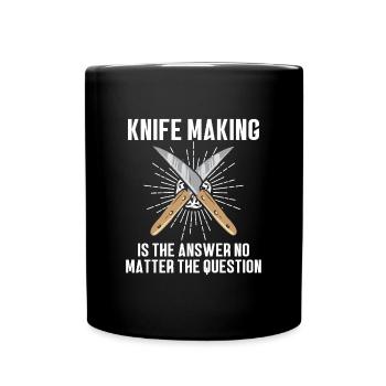 Fabrication de couteaux Conception de couteaux - Mug uni - noir - Devant