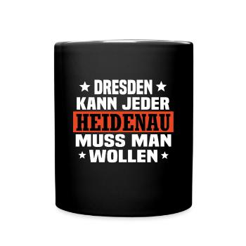 Heidenau - Tasse einfarbig - Schwarz - Vorne