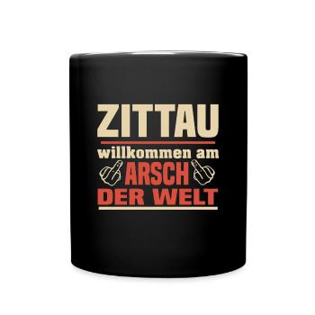 Zittau - Tasse einfarbig - Schwarz - Vorne