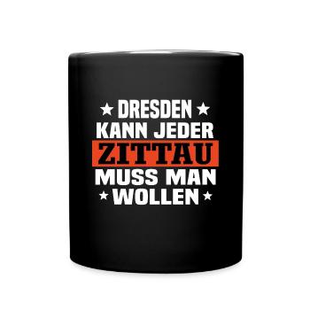 Zittau - Tasse einfarbig - Schwarz - Vorne