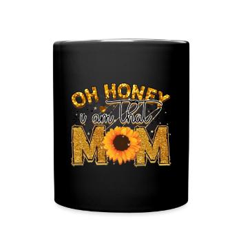 Mama Mum Muttertag Beste Mama der Welt - Tasse einfarbig - Schwarz - Vorne