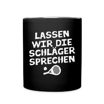 Padel Sportart Bälle Schläger Statement Padelspiel - Tasse einfarbig - Schwarz - Vorne