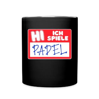 Spieler Statement Padel Sport Trainer Padelspiel - Tasse einfarbig - Schwarz - Vorne