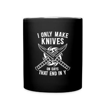 Fabrication de couteaux Conception de couteaux - Mug uni - noir - Devant