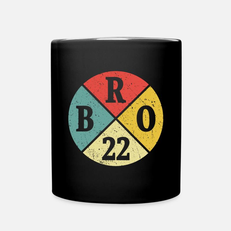 Bruder Bro 2022 Großer Bruder Geschenk - Tasse einfarbig - Schwarz