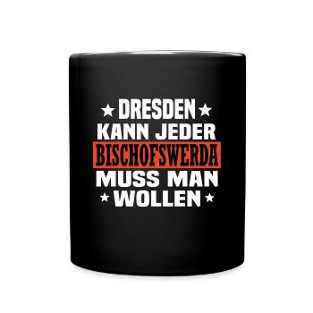 Bischofswerda - Tasse einfarbig - Schwarz - Vorne