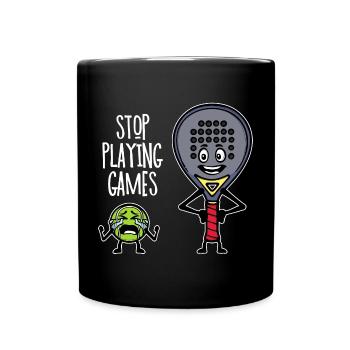 Player Padel Racket Padel Team Statement Coach - Full Colour Mug - black - Front
