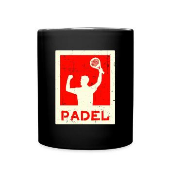 Joueur d’entraînement de loisir disant Racket Padel - Mug uni - noir - Devant