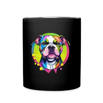 Dog illustration - Tasse einfarbig - Schwarz - Vorne