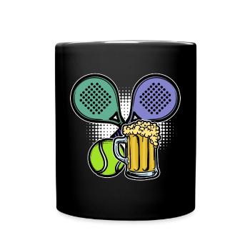 Padelspiel Spieler Sportart Bälle Rückschlag Padel - Tasse einfarbig - Schwarz - Vorne