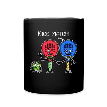 Padelteam Padel Spieler Ball Statement Racket - Tasse einfarbig - Schwarz - Vorne