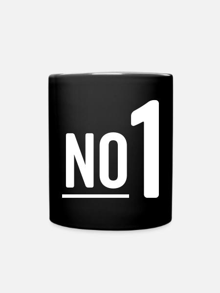 No 1 - Nummer eins - Tasse einfarbig - Schwarz