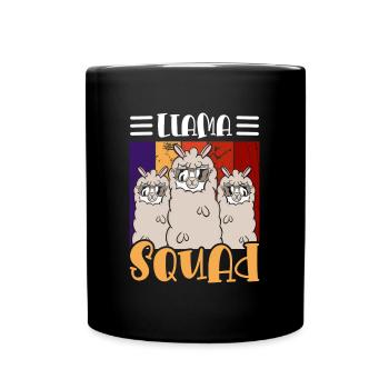 Llama Animal Gentle - Full Colour Mug - black - Front