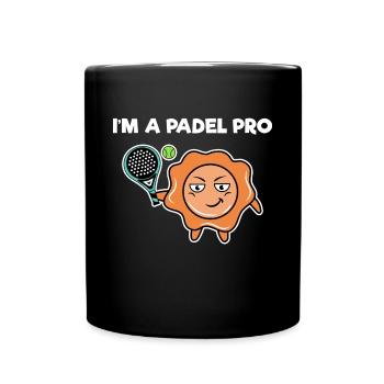 Padel Spieler Bälle Schläger Padelspiel Statement - Tasse einfarbig - Schwarz - Vorne
