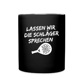 Sportart Spieler Padel Racket Statement Turnier - Tasse einfarbig - Schwarz - Vorne