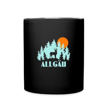 Allgäu - Tasse einfarbig - Schwarz - Vorne