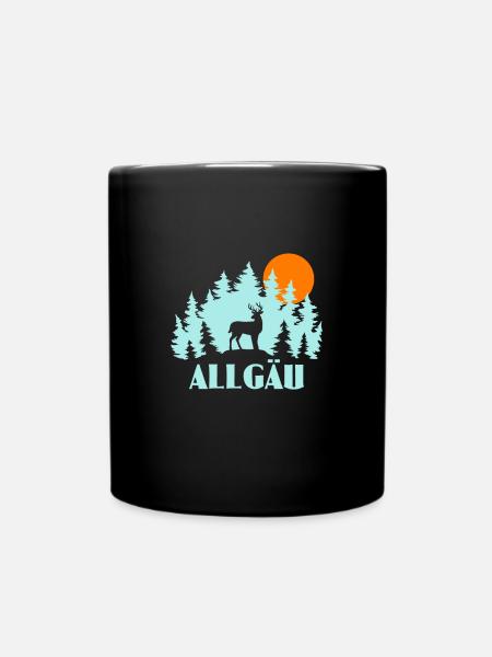 Allgäu - Tasse einfarbig - Schwarz