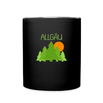 Allgäu - Tasse einfarbig - Schwarz - Vorne