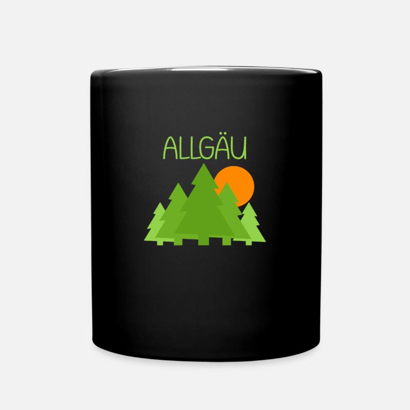 Allgäu - Tasse einfarbig - Schwarz