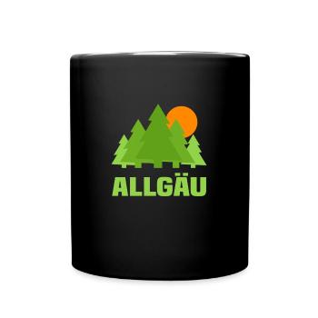 Allgäu - Tasse einfarbig - Schwarz - Vorne