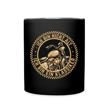 Ich Bin Nicht Alt Ich Bin Ein Klassiker Motorrad - Tasse einfarbig - Schwarz - Vorne