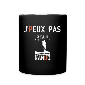 J Peux Pas J ai Rando - Mug uni - noir - Devant